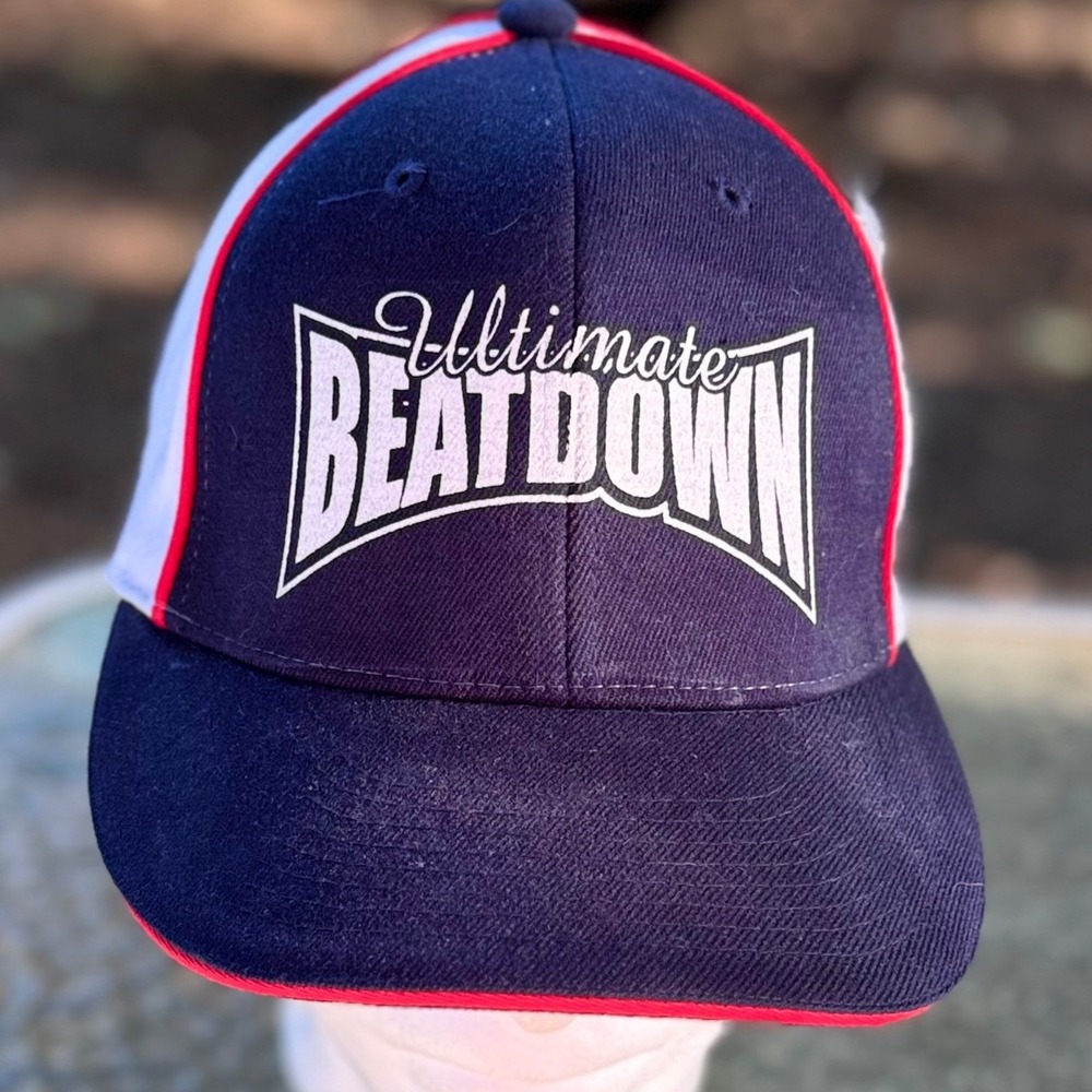 New Magic Headwear Ultimate Beatdown UltraFit One‎ Hat Navy White Red 1021-NVY